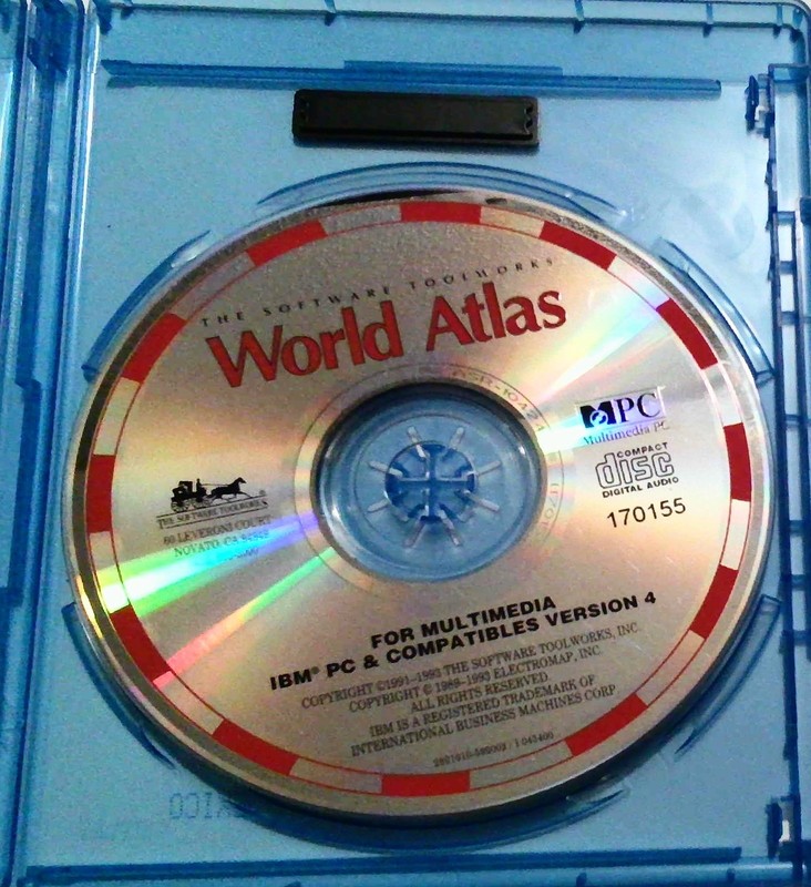 World Atlas (CD-ROM for PC, Reference, “DISC-ONLY”, 1993) VERY GOOD