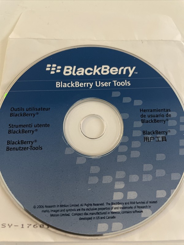 2006 BLACKBERRY USER TOOLS CD-ROM SOFTWARE DISC / MANUAL gallery