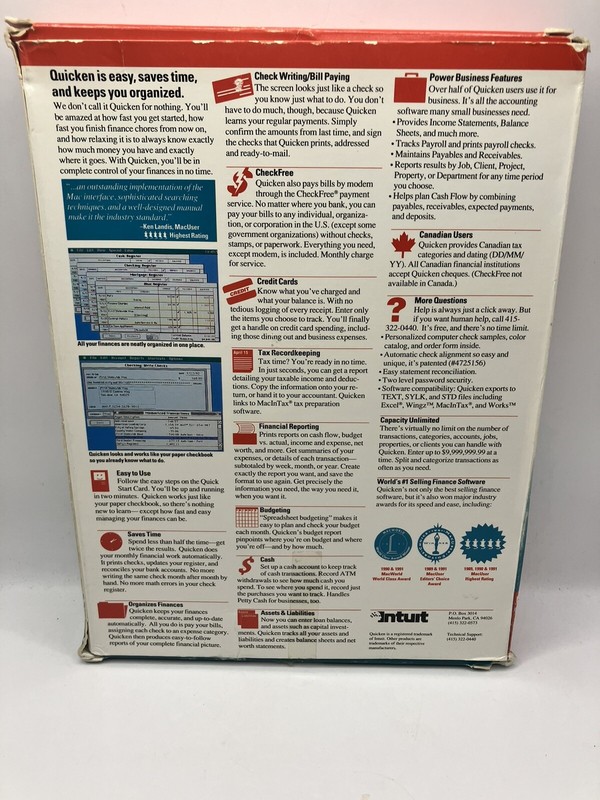 Macintosh 3.0 Quicken 1991 Manage Home & Business Finances Intuit Floppy Disk gallery