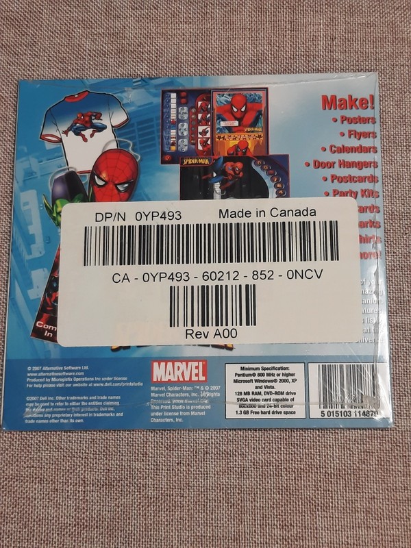Marvel The Amazing Spiderman Print Studio PC DVD Rom Marvel New & Sealed gallery