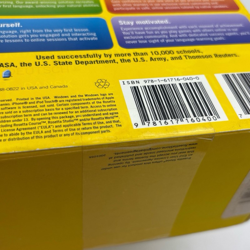Rosetta Stone Italiano Levels 1–5 Version 4 NEW Factory Sealed gallery