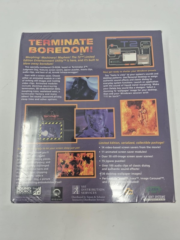 Terminator 2 T2 Limited Edition CD-ROM Entertainment Utility Big Box Win 3.1 95 gallery