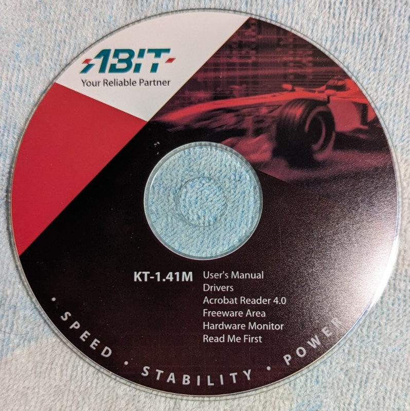ABIT Motherboard Rev. KT-1.41M Installation CD Disk Only