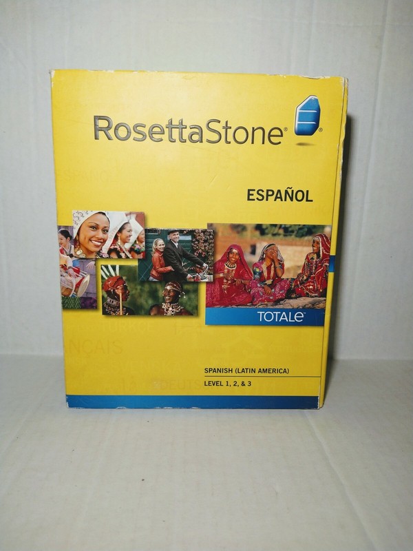 Rosetta Stone ESPANOL – Version 4 – Level 1, 2, 3 (Latin Version) Complete EUC