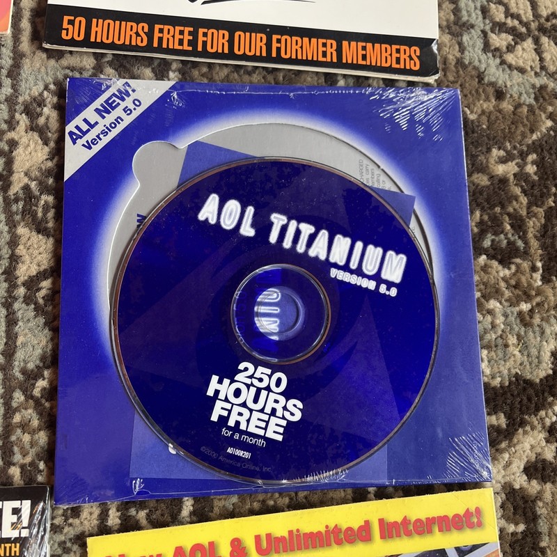 Vintage America Online AOL Internet Software CD Lot Of 16 Brand New Sealed NOS gallery