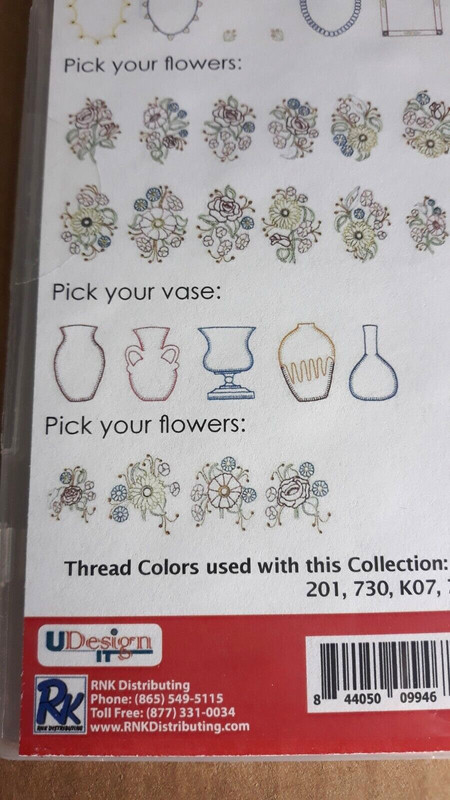 Floriani UDesign It Sweet Blossoms CD Embroidery Design Collection FTC-U SEALED gallery