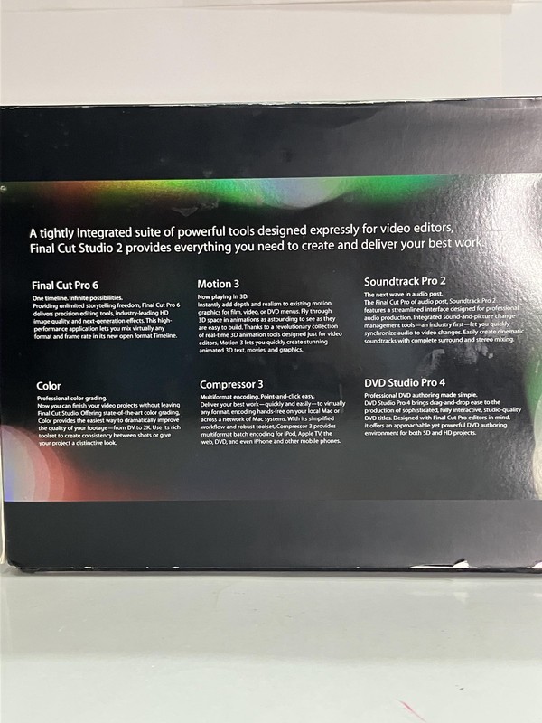 Apple Final Cut Studio 2 Academic HD Video Editing Software Suite DVD Mac OS X gallery