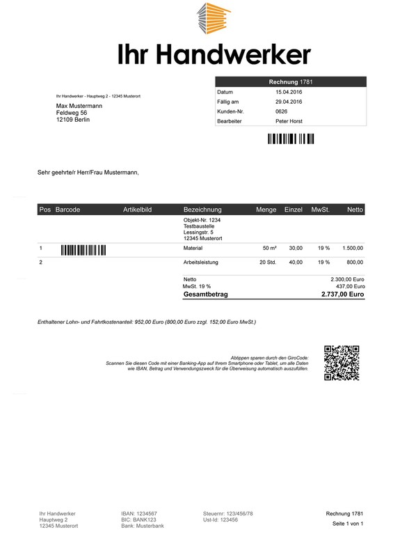 Painting software, craftsman software, invoice program for painters, software painters gallery