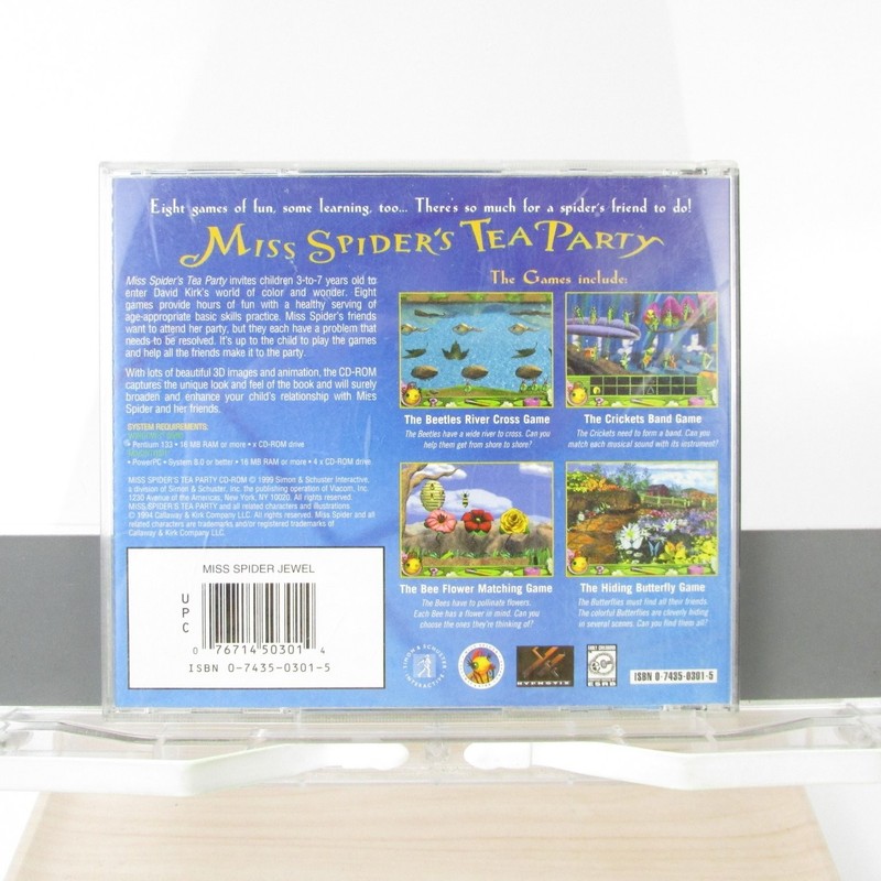 Miss Spider's Tea Party CD-ROM Game David Kirk Simon & Schuster Ages 3-7 gallery