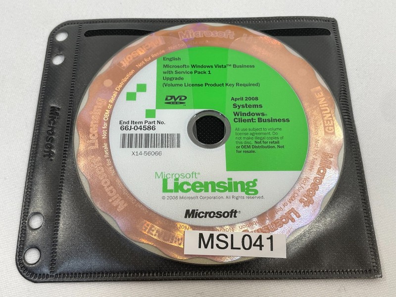 Microsoft Windows Vista Business Service Pack 1 Upgrade DVD Software Disc Only gallery