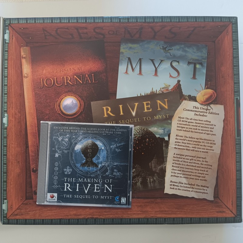 Myst Riven Ages of Myst 5th Anniversary Vintage Big Box Cyan Productions Red Orb gallery