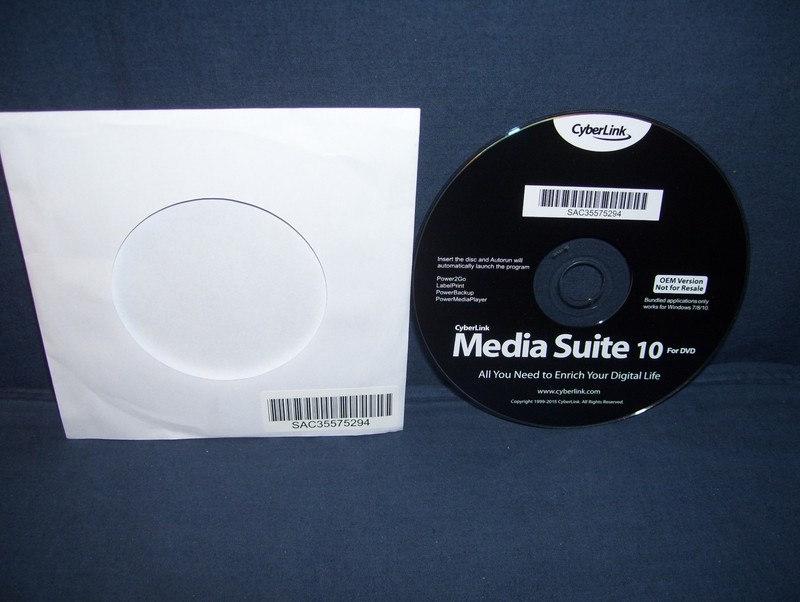 Cyberlink Media Suite 10 Disc for DVD OEM Version 2015