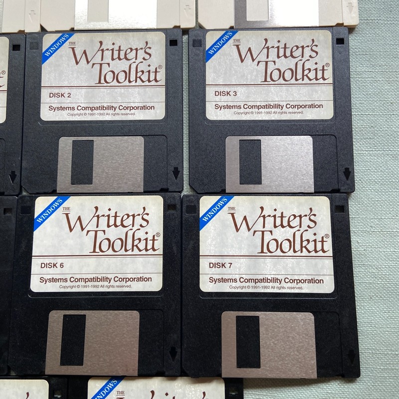 Vintage Software Lot 3.5” Writers Toolkit DOS 1992 Windows Systems Compatibility gallery