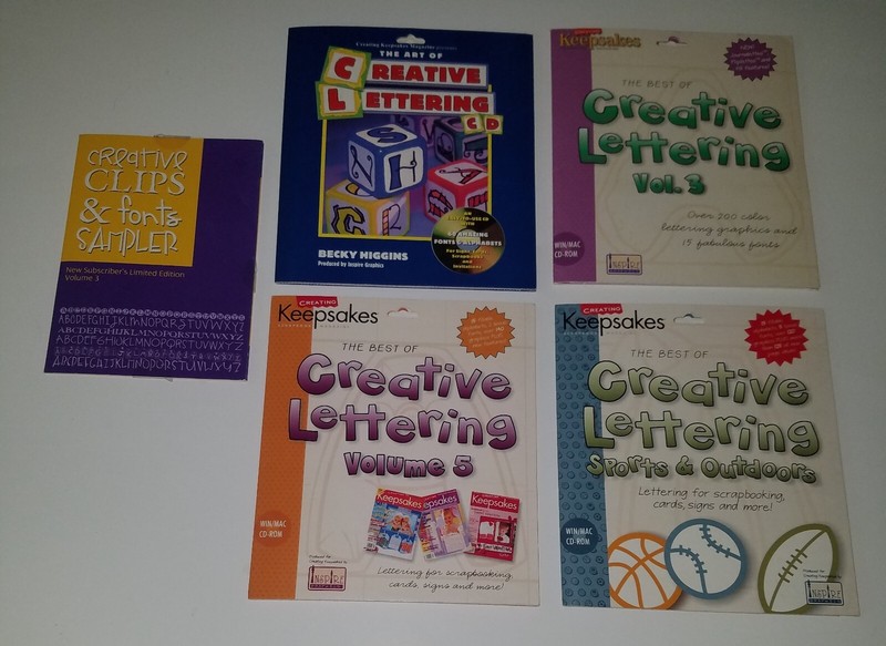 Creating Keepsakes Creative Lettering Win/Mac CD-ROM Lot Sports Outdoors Fonts