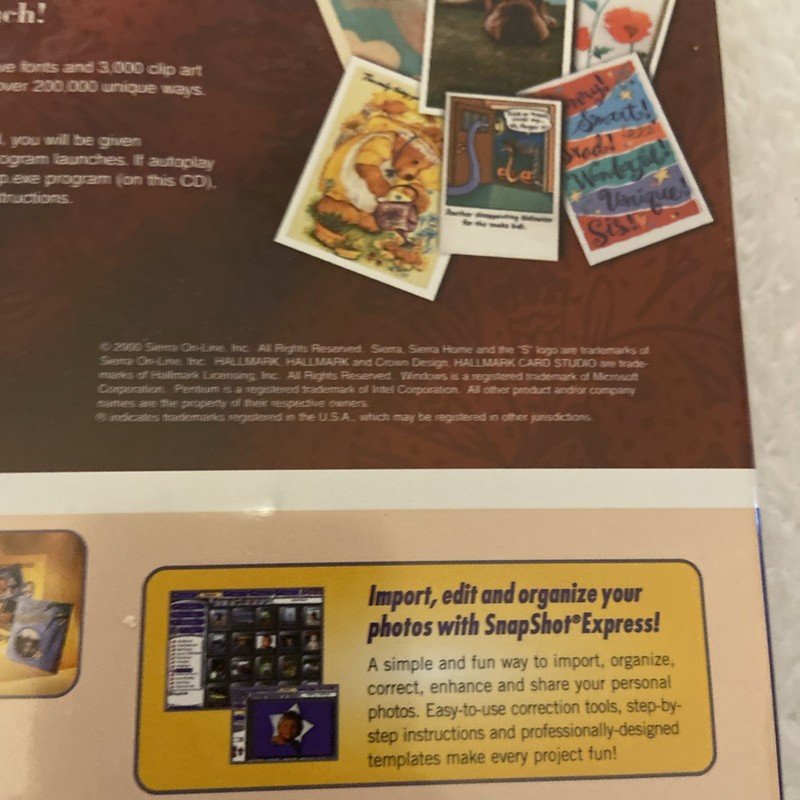 Sierra Home Hallmark Card Studio Express & Print Artist Platinum Softwares 2000 gallery