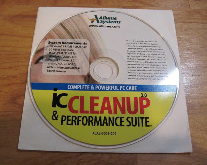 IC Cleanup and Performance Suite Version 3.0 Windows Software