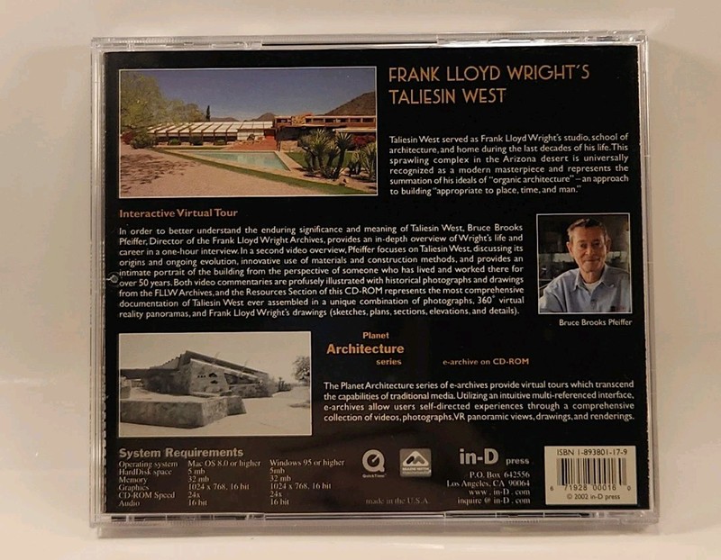 Frank Lloyd Wright's Taliesin West PC CD Planet Architecture 2002 w1s1 1256 gallery