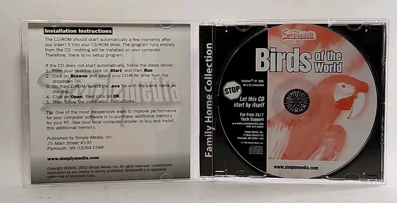 Simply Media Birds of the World CD-Rom PC Multimedia Guide Win XP 4428 gallery