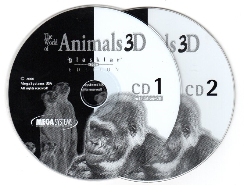 The World of Animals 3D (2PC-CDs, 2000) for Windows – NEW CD in SLEEVE