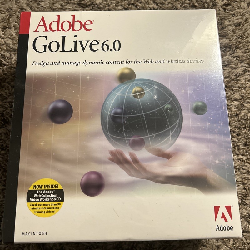 Adobe GoLive6.0 Upgrade Macintosh Mac Big Box Vintage Software Sealed