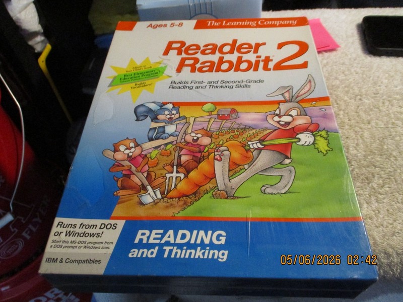Kids: “The Learning Company”Reader Rabbit 2 Ages 5-8 DOS or Windows
