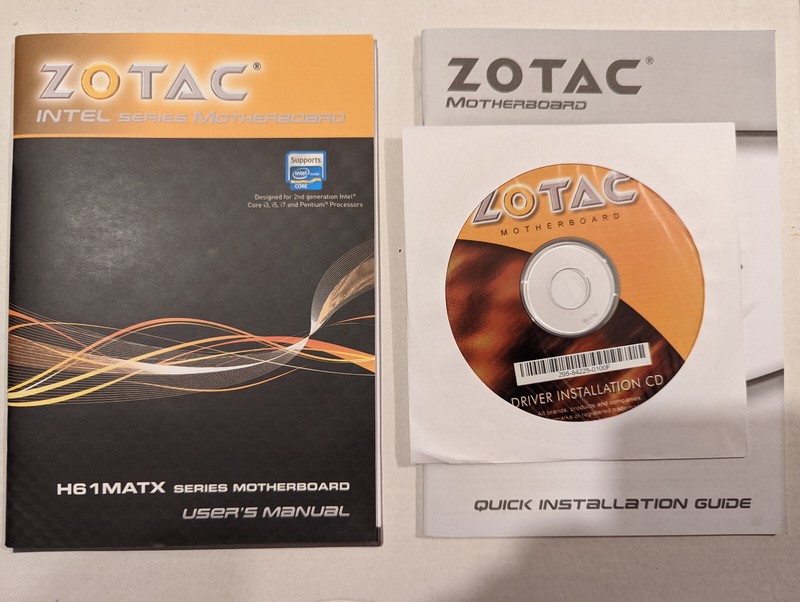ZOTAC H61MATX Manual Drivers and Utilities CD/DVD