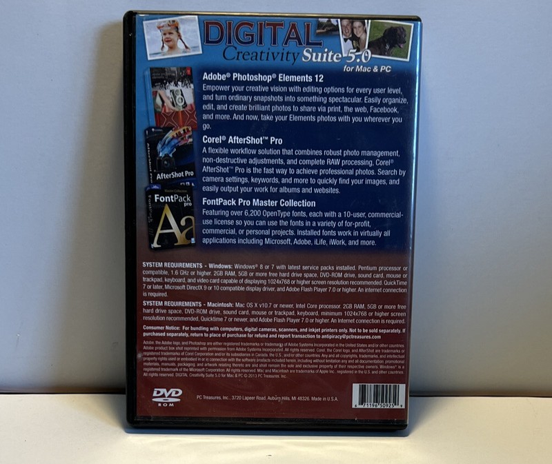 Digital Creativity Suite 5.0 for Mac & PC - DVD Rom with keys gallery