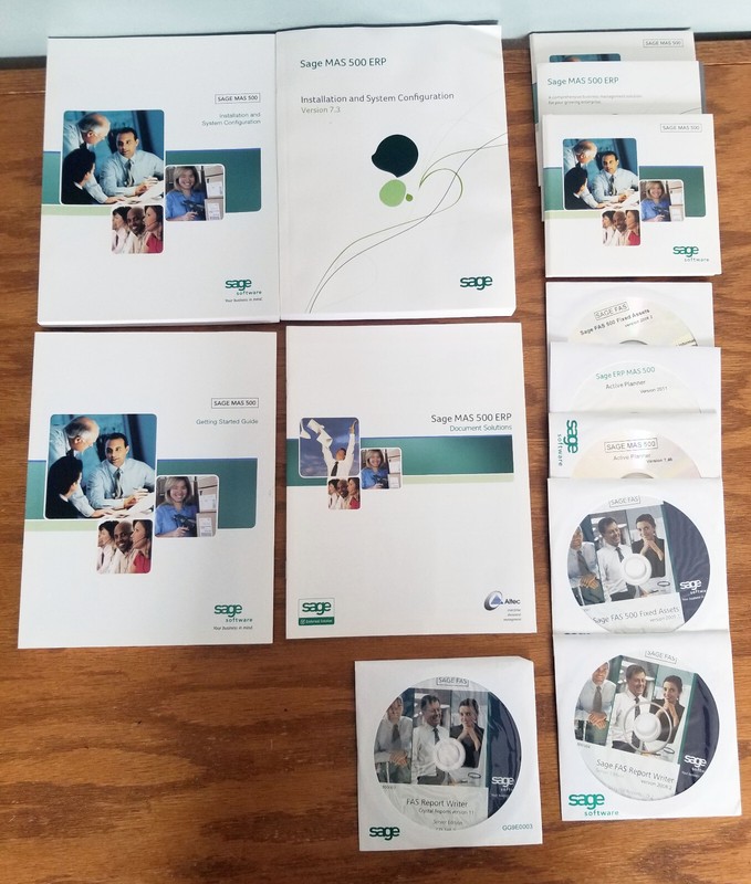 SAGE Accounting Software MAS 500 MAS 500 ERP Ver 7.3 OEM Discs + Extra Apps Docs gallery