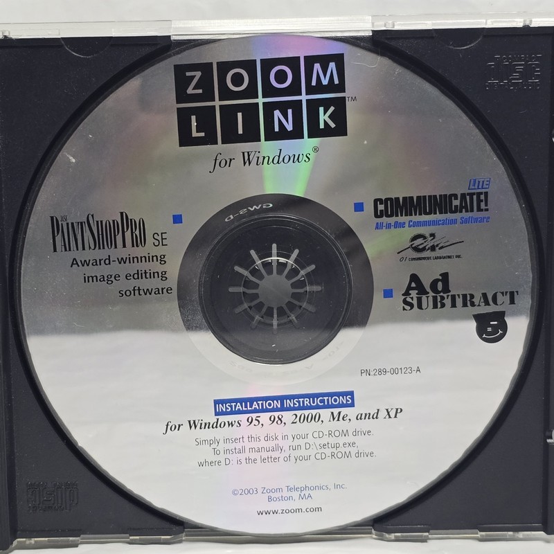 ZOOM LINK Paint Shop Pro SE For Windows 98SE, 2000, ME and XP (Disk Only) 2003