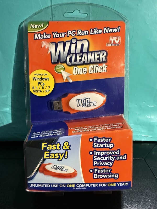 WIN CLEANER One Click USB PC Computer Clean Repair Protect Windows As Seen On TV