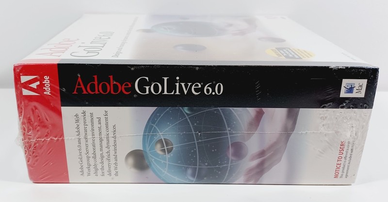 Vintage Adobe GoLive 6.0 Software Package For Apple Macintosh Mac - NOS SEALED gallery