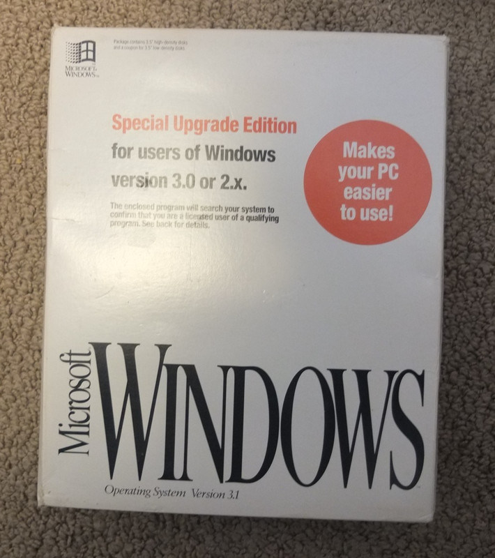 Windows 3.1 Special Upgrade Edition on 3.5 inch discs