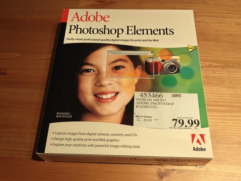 Sealed New Adobe Photoshop Elements For Win & Mac User Guide And CD Original