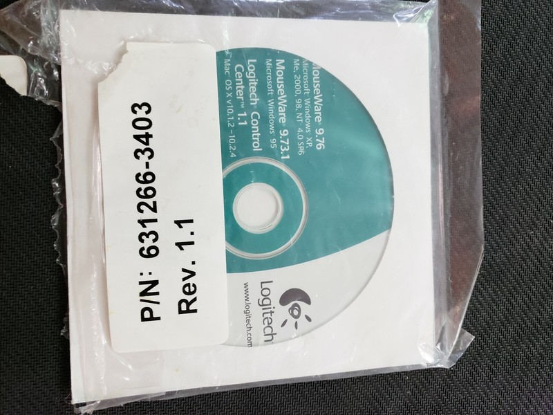 Logitech MouseWare 9.76 9.73.1 Control Center CD – Scratch Free Disc #XD14