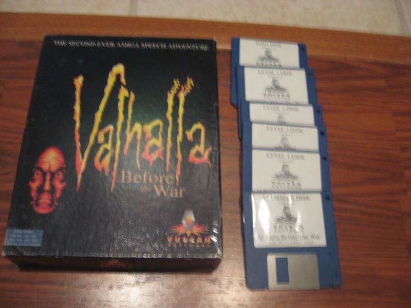 Valhalla Before the War CBM Amiga game 3.5″ disks with box