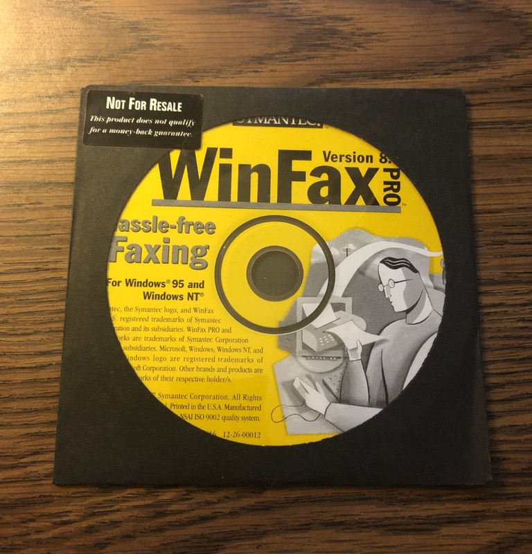 Sealed Symantec WinFax Pro Version 8.0 for Windows 95 and Windows NT 1997