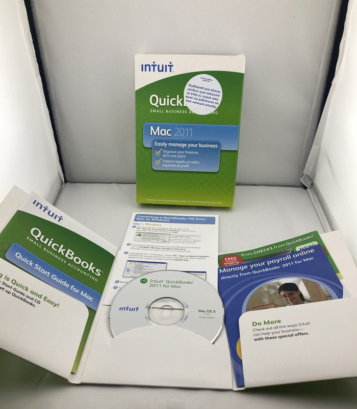 Intuit QuickBooks Small Business Accounting 2011 for MAC Installation Software