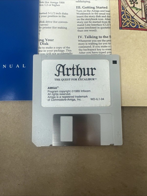 Arthur The Quest for Excalibur Commodore Amiga Game on 3.5" disk gallery