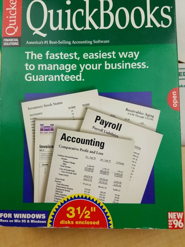 VTG Original Quickbooks Version 4.0 Windows 95 Software 3 1/2. gallery