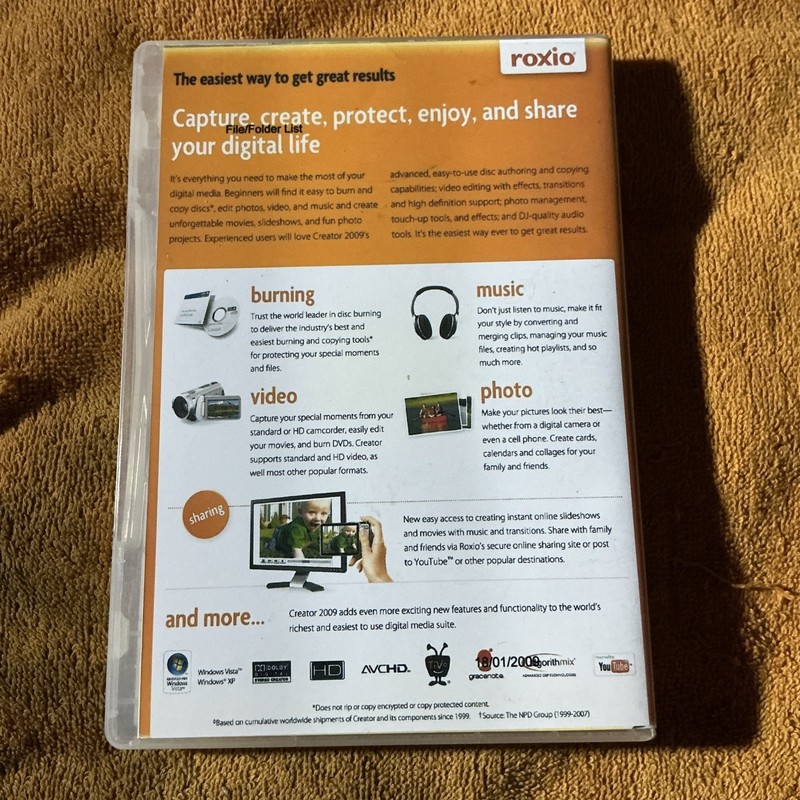 Roxio Creator 2009 Software and USB Video Capture gallery
