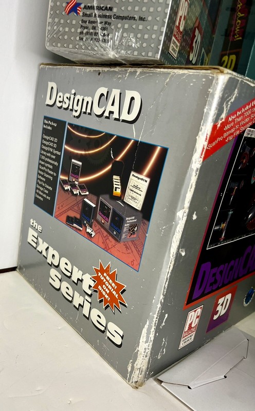Vintage MS-Dos Floppy Disc DesignCAD 3D & 2D 1991 Software IBM PC RARE Sealed gallery