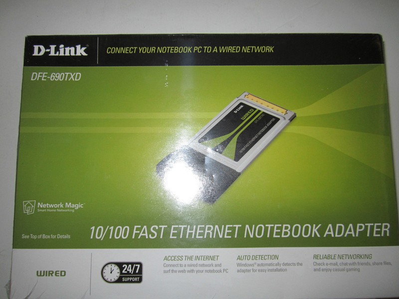 D-LINK DFE-690TXD 10/100 FAST ETHERNET NOTEBOOK ADAPTER