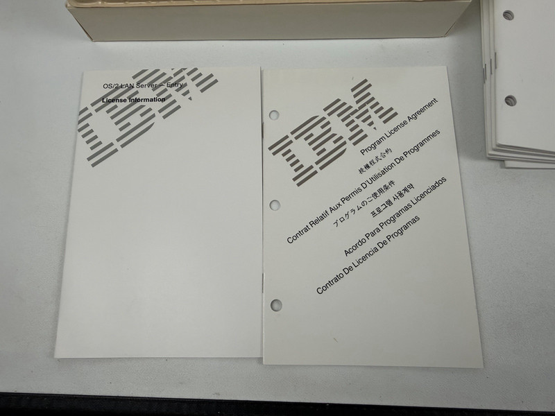 Vtg Rare IBM OS/2 Lan Server Version 2.0 Entry 3.5" Floppy Disks & References gallery