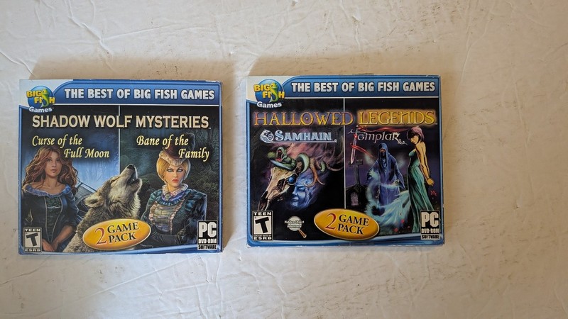 Big Fish Games PC DVD-ROM Software Lot of 2 Hidden Object Game Packs