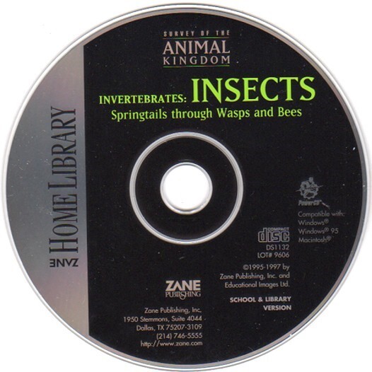 Zane: Insects Springtails through Wasps and Bees CD for Win/Mac – NEW CD in SLV