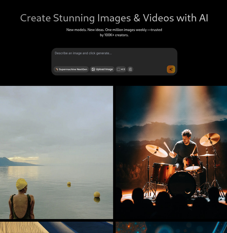Supermachine Lifetime AI Image Generator Account Midjourney Dall-E ChatGPT