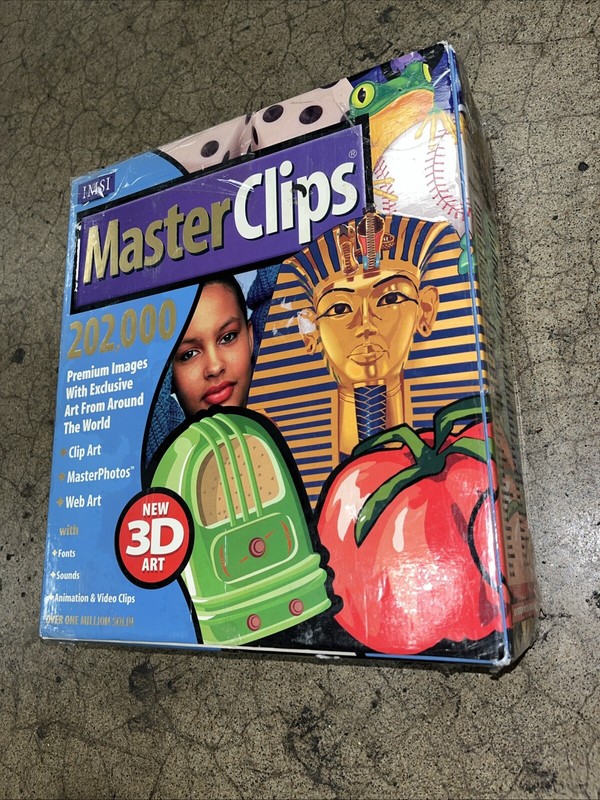 IMSI Masterclips 202,000 Images Big Box Software Manuals Disks Complete Sealed
