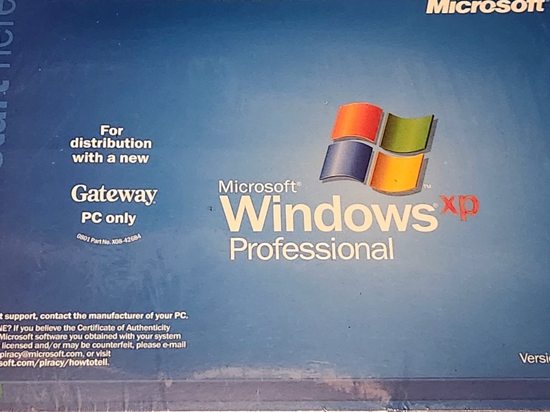 Microsoft Windows XP Professional Service Pack 1 – Version 1.1 – Gateway CD 2002