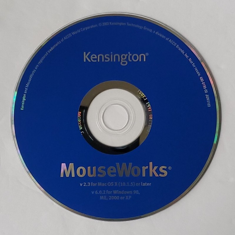 Kensington MouseWorks V2.3 For Mac OS X v6.0.2 For Windows 98 ME 2000 XP