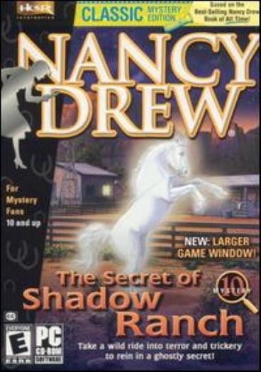 Nancy Drew: Secret of Shadow Ranch PC CD wild western horse solve mystery game!